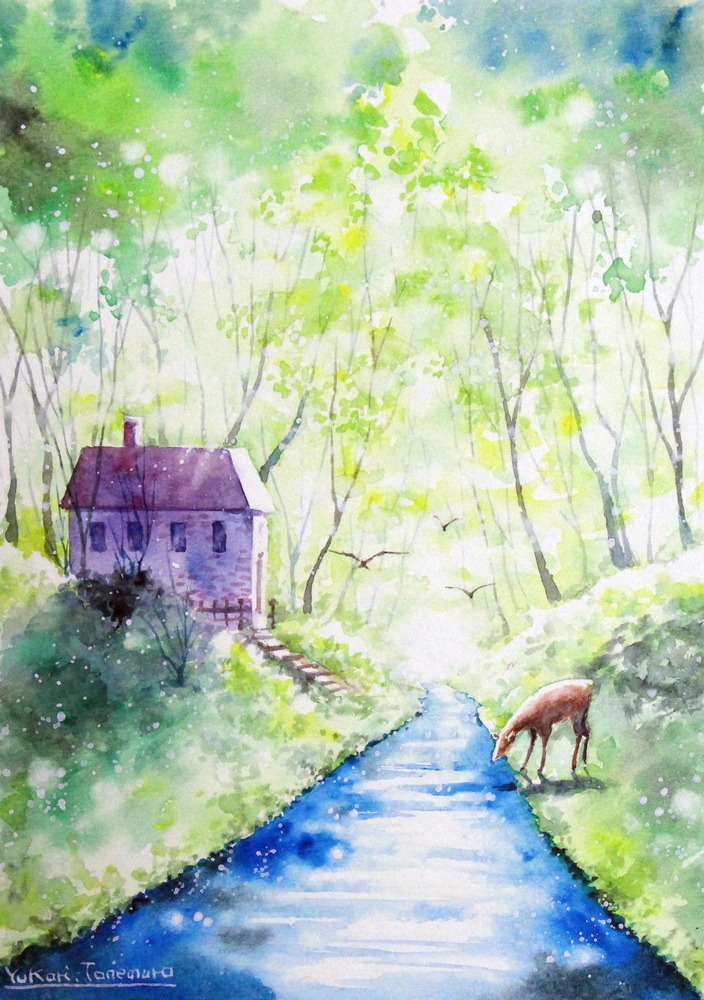 清明の森 | Yukari.Tanemura ｜インテリア絵画 アートの専門通販