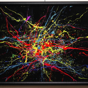 Flowers」(NO.2513) / 6号F / 版画紙にアクリル絵の具不透明 / 額付き