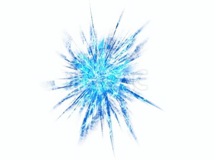 集中的に稲妻が爆発する雷エフェクト 青イラスト - No: 25195032｜無料