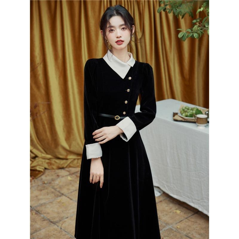 楽天市場】ベロア ワンピ 襟（ワンピース｜レディースファッション）の通販