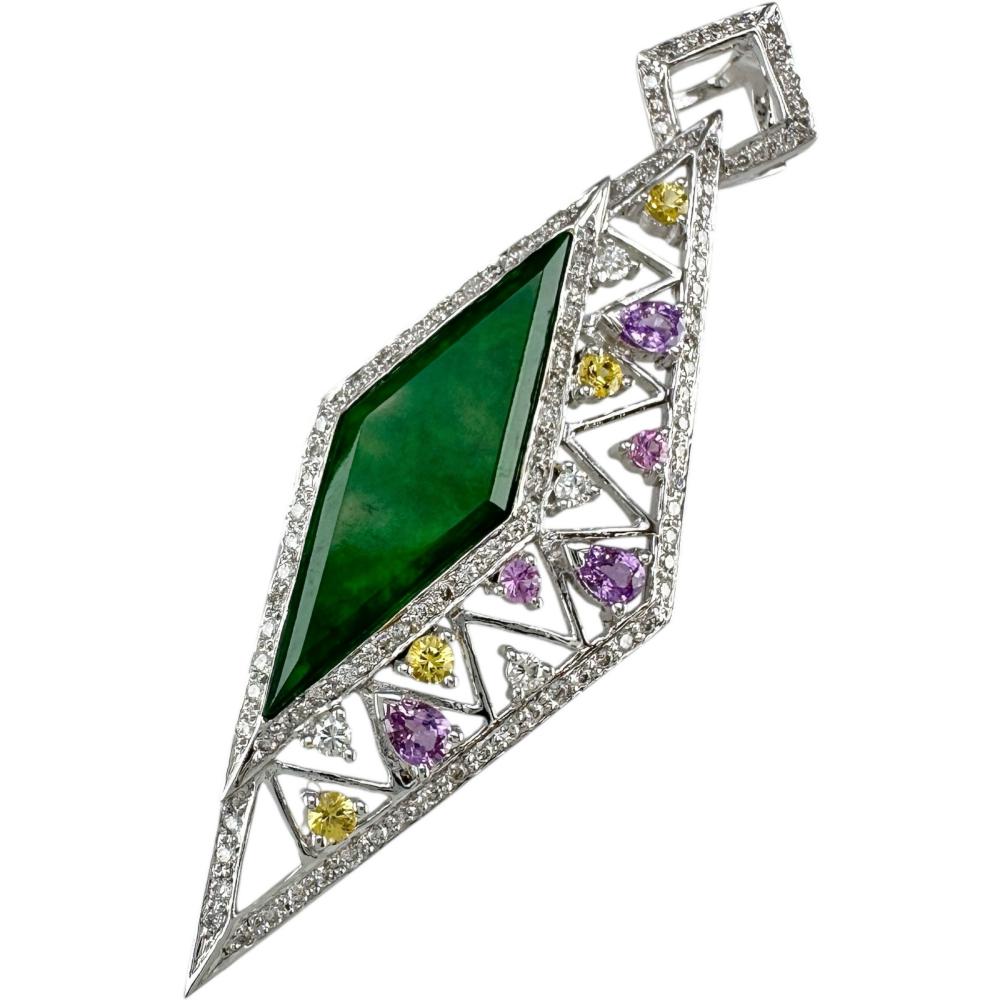 楽天市場】18金 ペンダントトップ（種類（宝石）ジェイド・翡翠