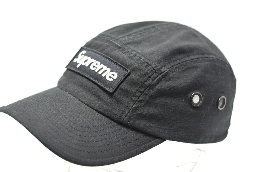モモカ様supreme ブラックロゴキャンプキャップ Supreme シュプリーム