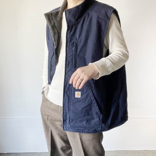 楽天市場】ベスト ネイビー（ブランドカーハート）（メンズ