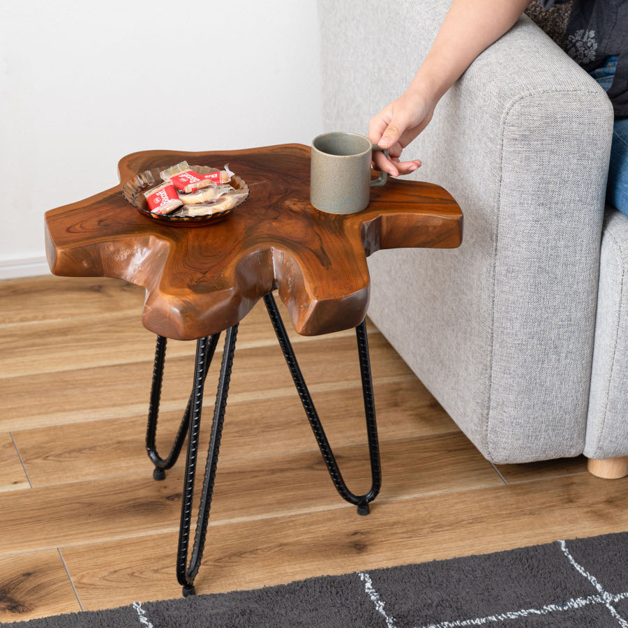 楽天市場】サイドテーブル 丸太（テーブル｜インテリア・寝具・収納