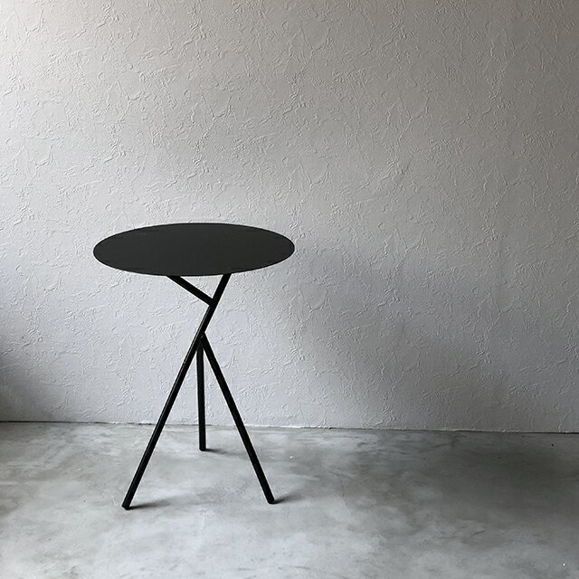 サイドテーブル アイアン ラウンド 直径45cm ブラック ホワイト 北欧