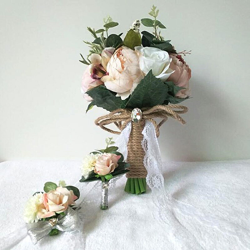 楽天市場】造花 ブーケ ブートニア 髪飾りの通販