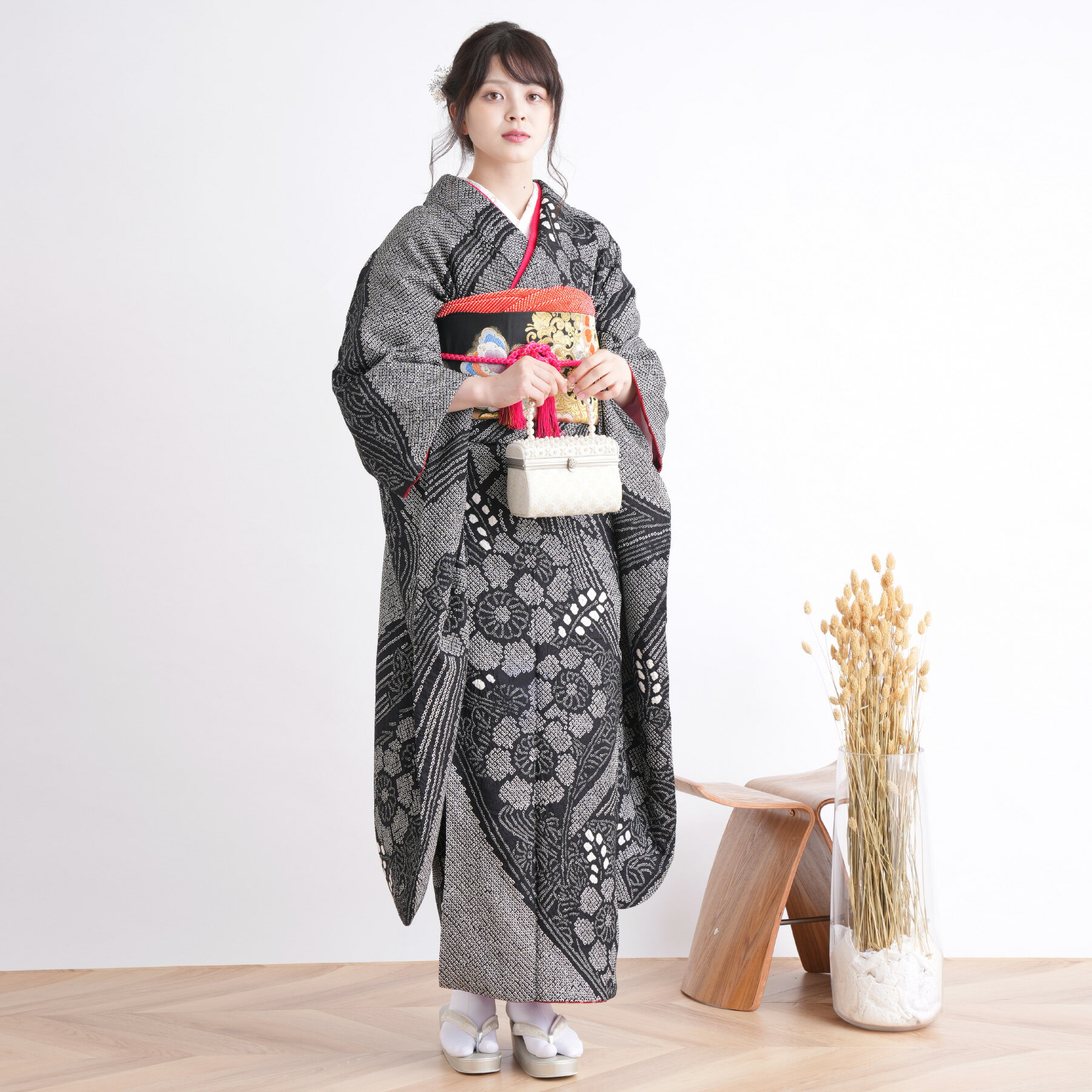 楽天市場】総絞り 黒の通販