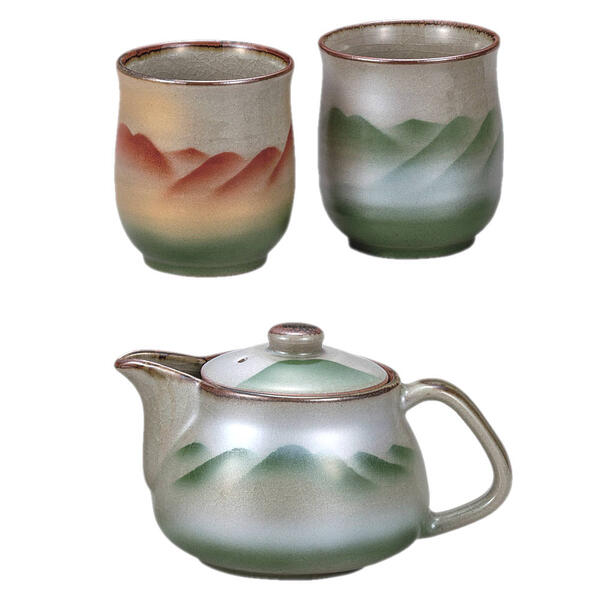 楽天市場】九谷焼 美山（湯呑みセット｜茶道具・湯呑・急須