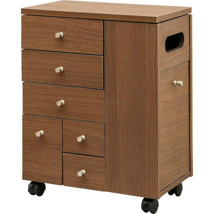 楽天市場】ドレッサーワゴン ブラウンの通販