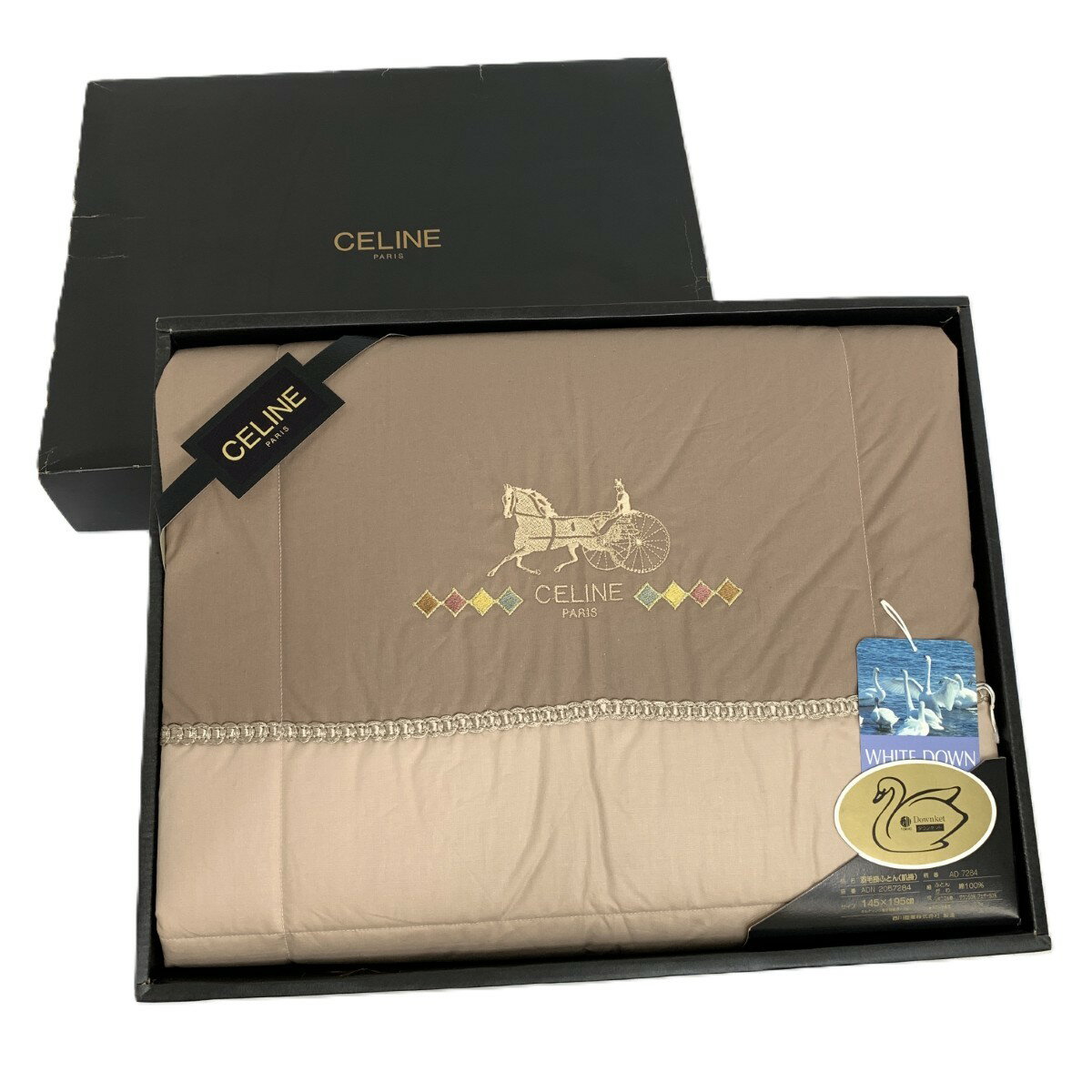 ハ*ナ様 CELINE 羽毛掛け布団、馬車柄 CL7040 150x210未使用 楽天市場