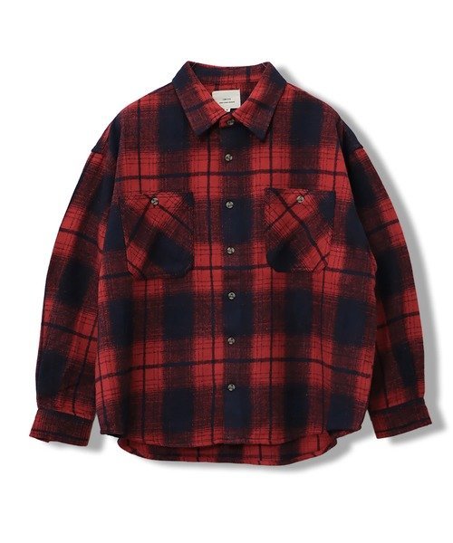 楽天市場】レッド オンブレ シャツの通販