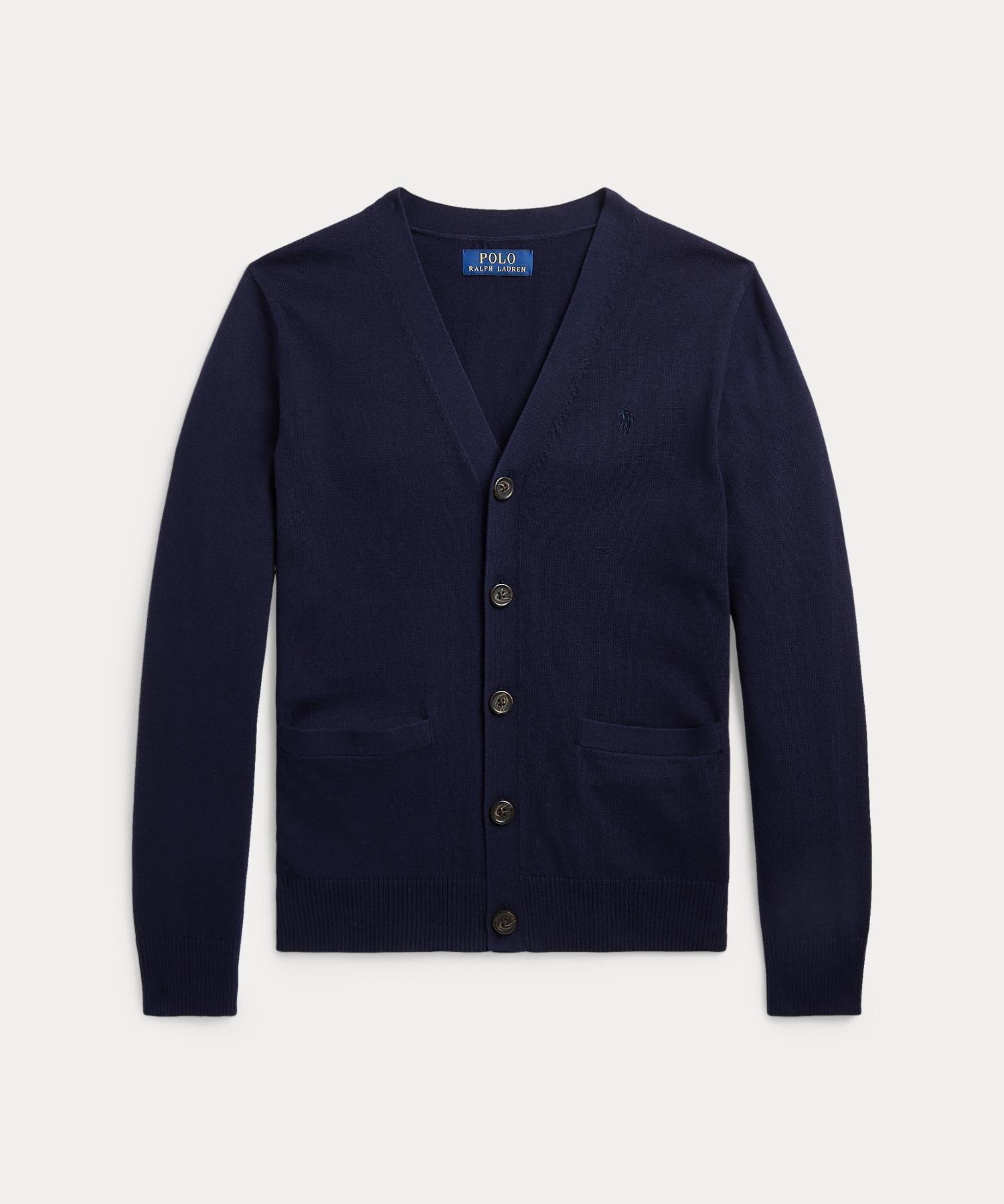 楽天市場】ralph lauren カーディガン ネイビーの通販