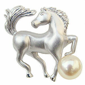 楽天市場】馬（種類（真珠）アコヤ真珠）（ブローチ｜レディース