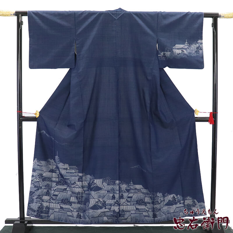 楽天市場】藍染（種類（着物）つむぎ）（和服｜レディースファッション