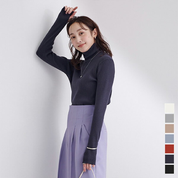 楽天市場】フィンガーホールタートルネックの通販