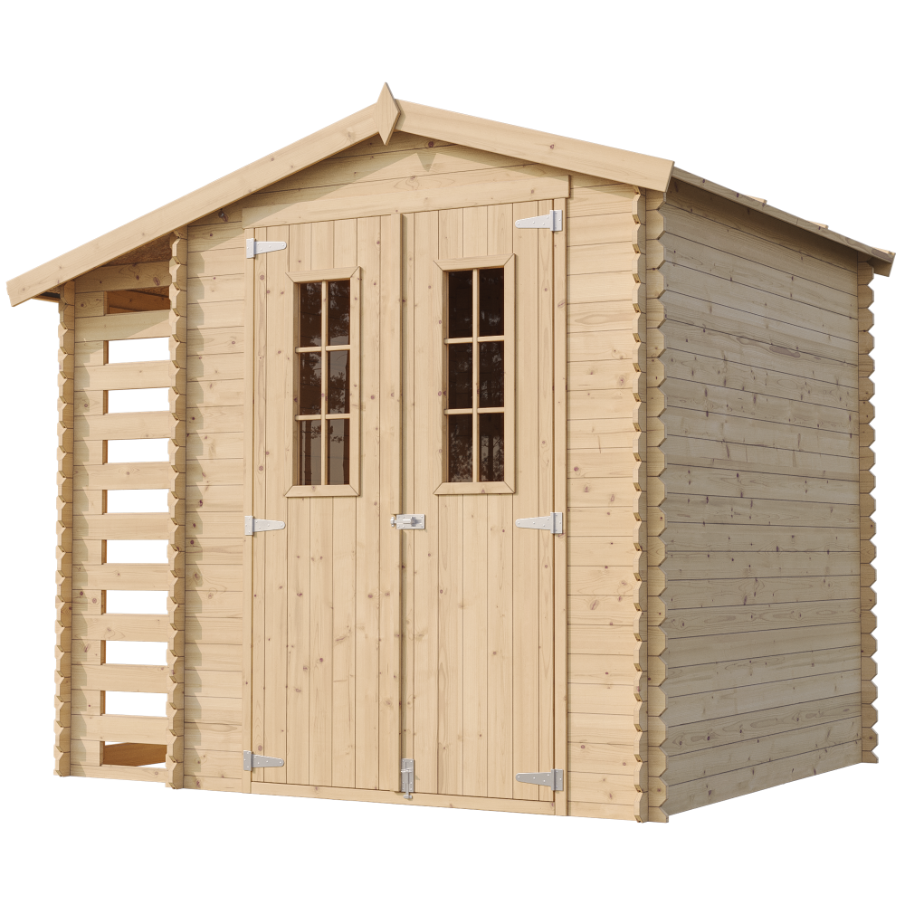 Wooden shed M386C - 256 x 200 cm - 5 m2 | Timbela.com
