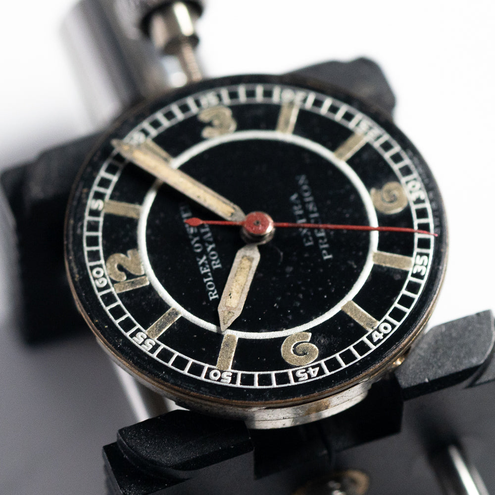 ROLEX OYSTER ROYAL Flatback Black Mirror SECTOR DIAL Cal.10 1/2