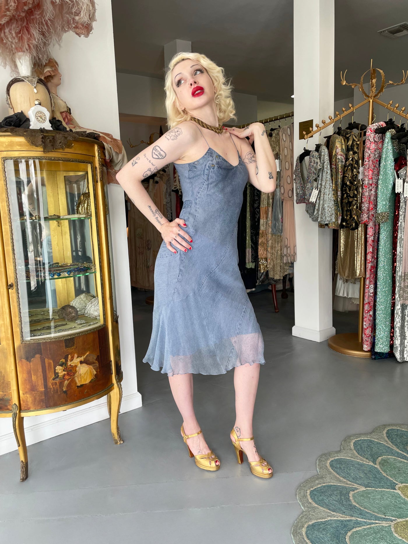 Vintage 2000 Christian Dior by John Galliano Trompe L'oeil Denim