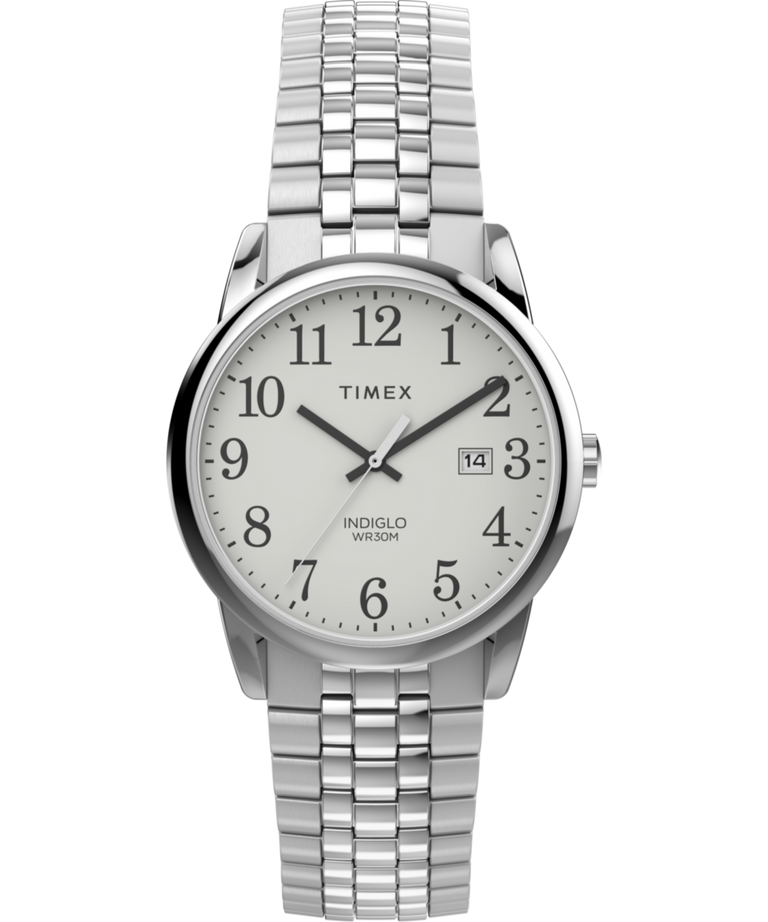 Easy Reader 38mm Stainless Steel Expansion Band Watch with Perfect