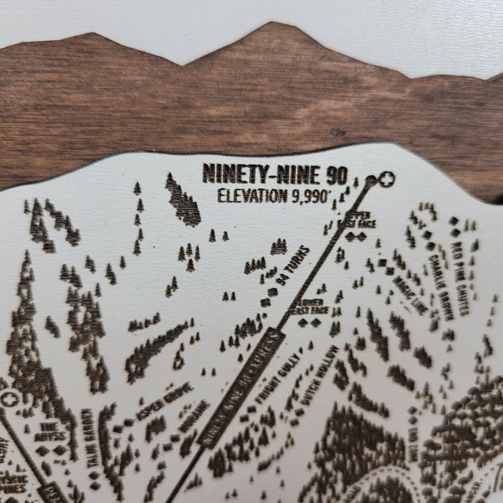 Park City Mountain Wooden Ski Map | Engraved Trail Art – Tiny 3D