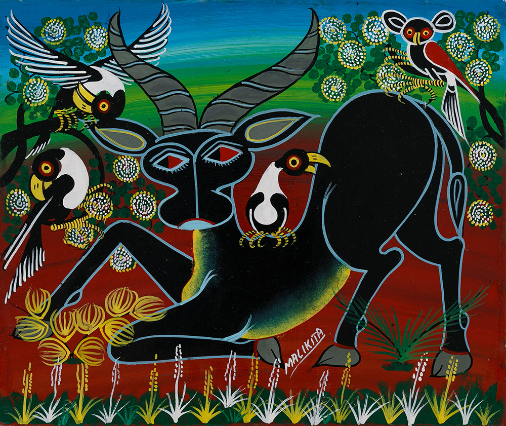 シマウマの親子/鳥 - ティンガティンガオンラインショップ