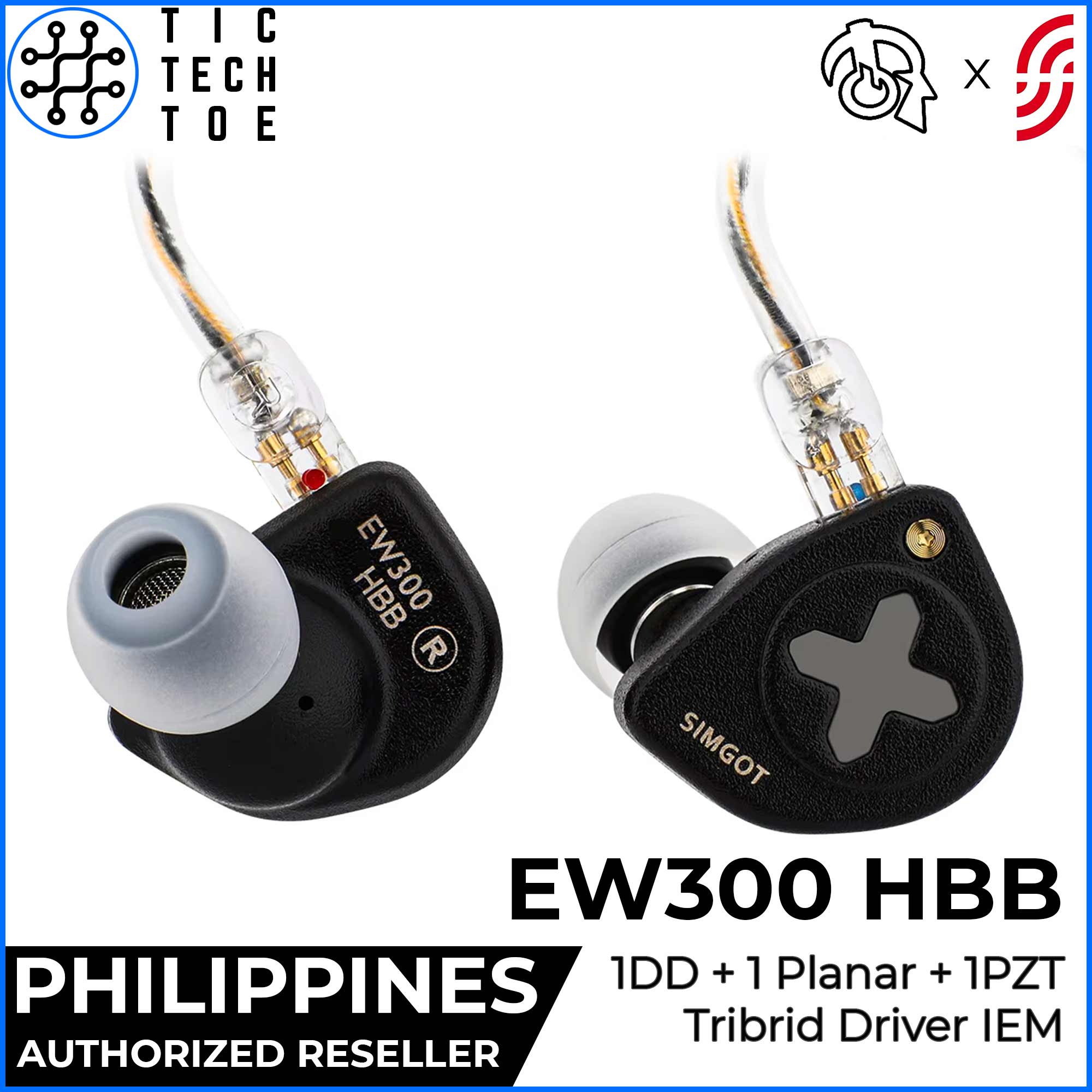 SIMGOT x HBB EW300 Triple Hybrid DD+PZT+Planar Driver Metal Shell