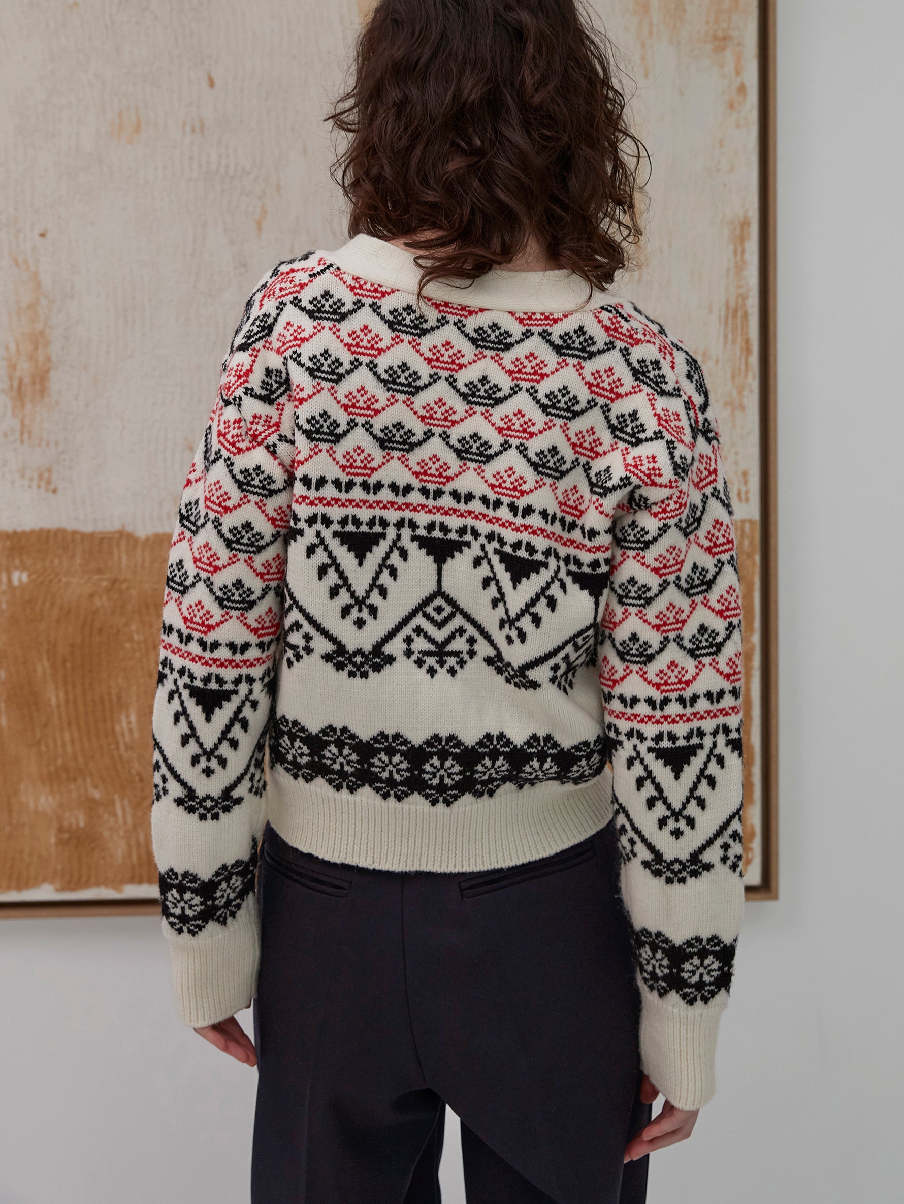 ノルディックニットカーディガン/TBDA-414