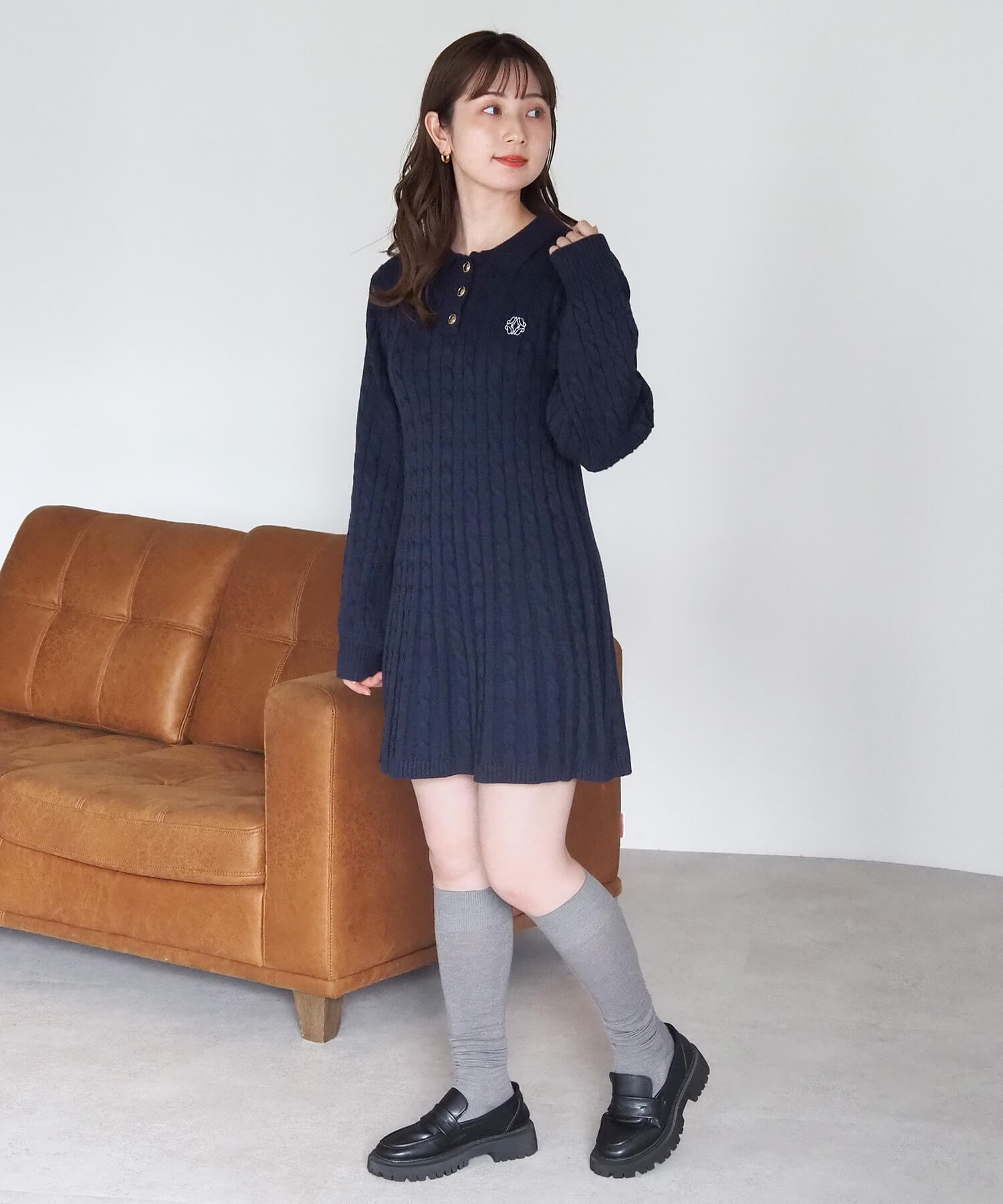 tiptop+pocket ティップトッププラスポケット / ケーブルニットポロ