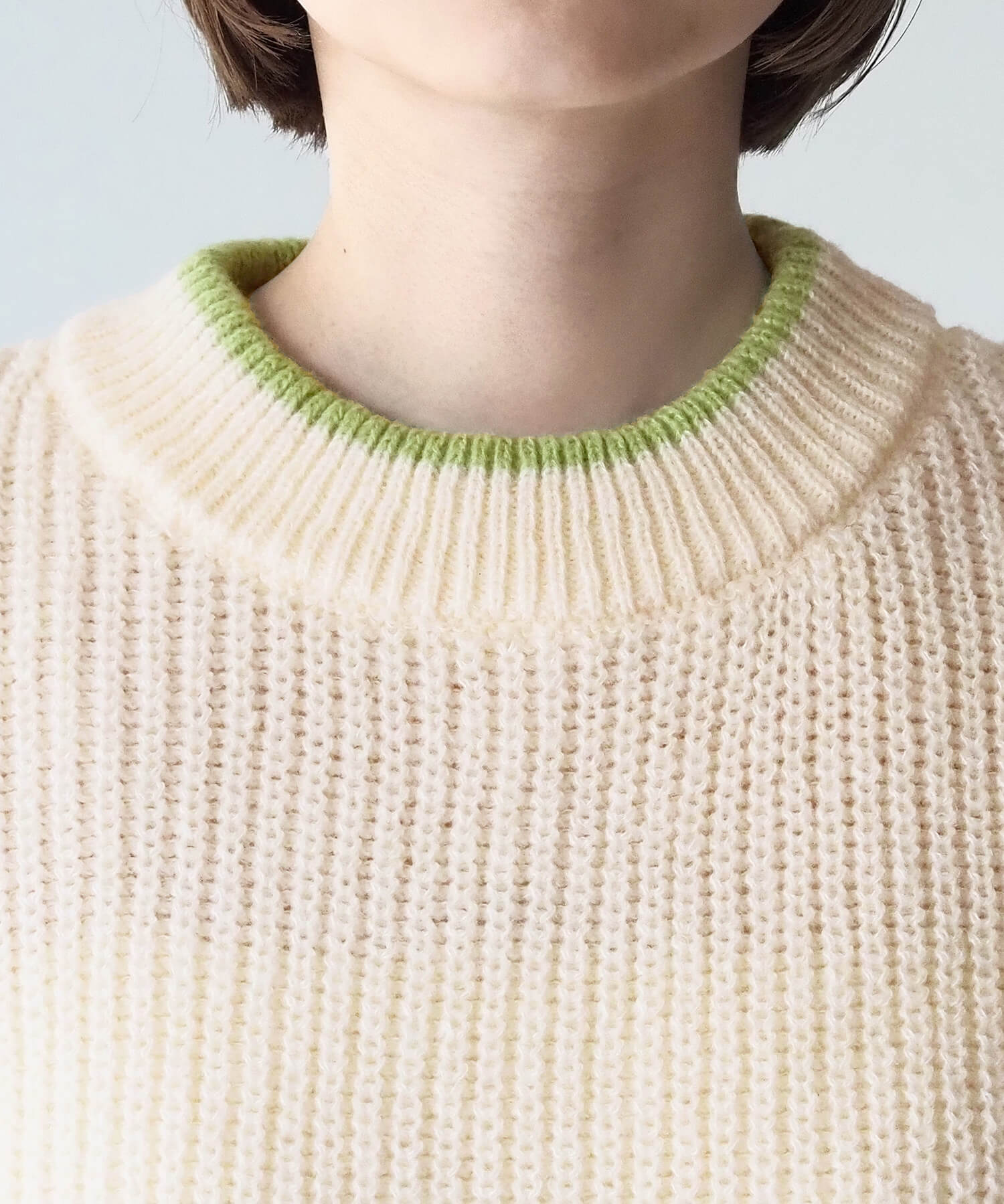 tiptop+pocket ティップトッププラスポケット / 畦編配色レイヤード