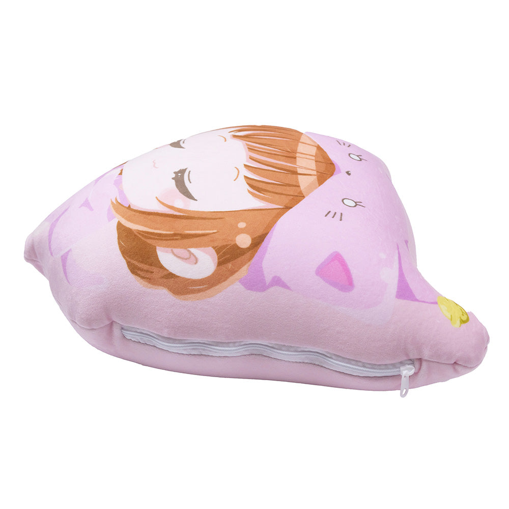 おやすみちろぴの ぴの＆ネコちゃんのリバーシブルクッション（ネコ