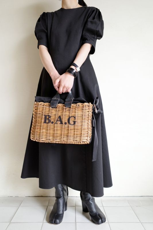 ebagos エバゴス ブライドルレザー×籐プリント入りショルダーバッグ - tity