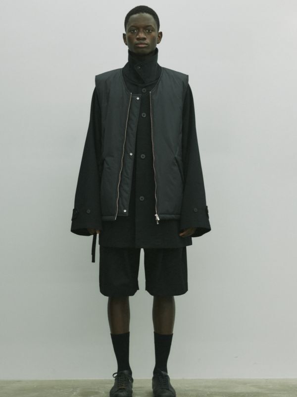 stein REVERSIBLE PADDED VEST・BLACK - tity