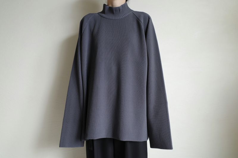 stein OVERSIZED GRADATION PLEATS LS・BLUE GREY - tity