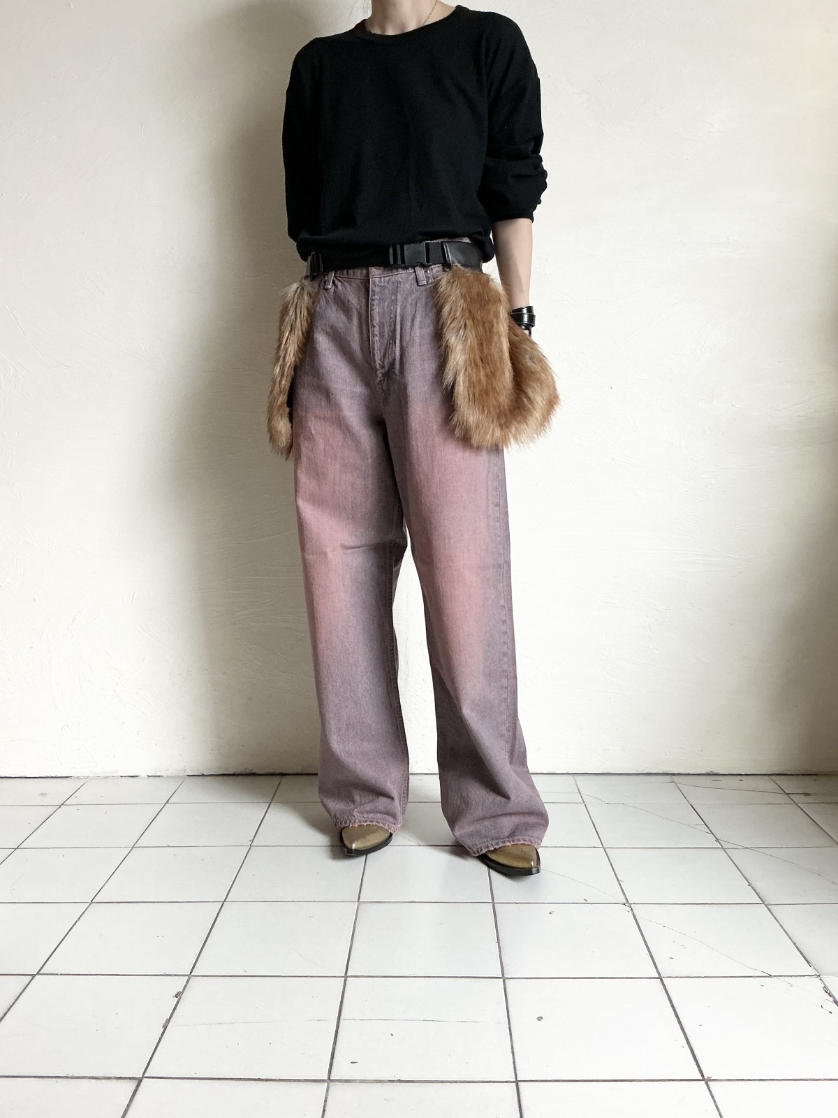 Mediam Double Craft Fur Bag - tity