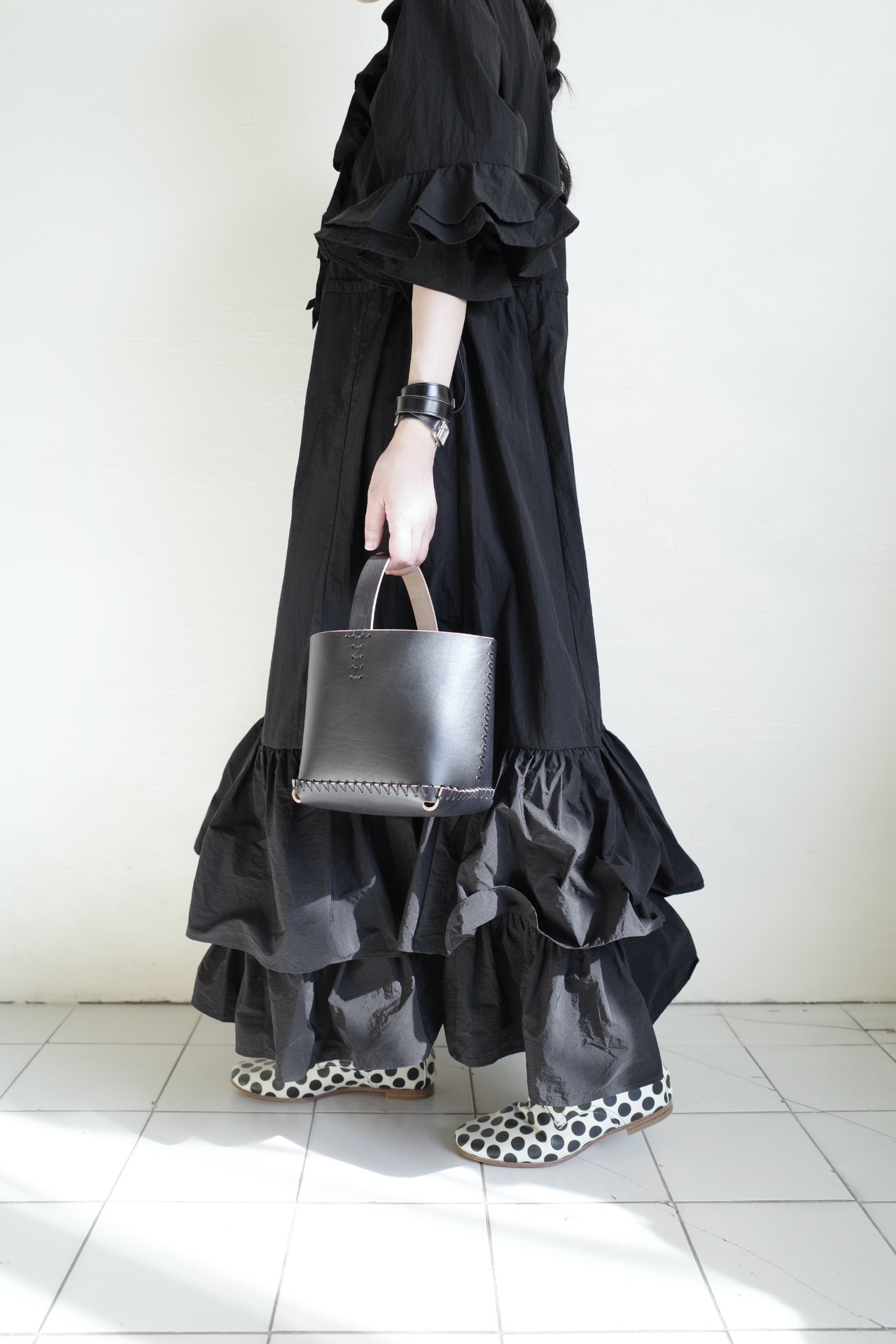 ebagos エバゴス CUTE レザーバッグ・ブラック - tity