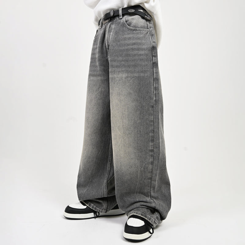 10日以内お届け】ウォッシュドクラックバギーデニム L2085