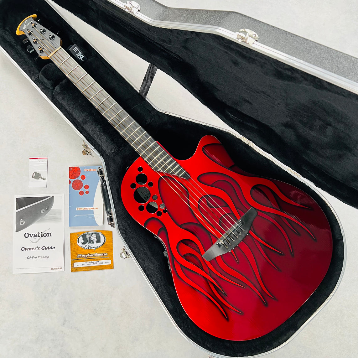 Ovation 1778T Elite Cutaway Acoustic-Electric 2004 - Red Hot Rod