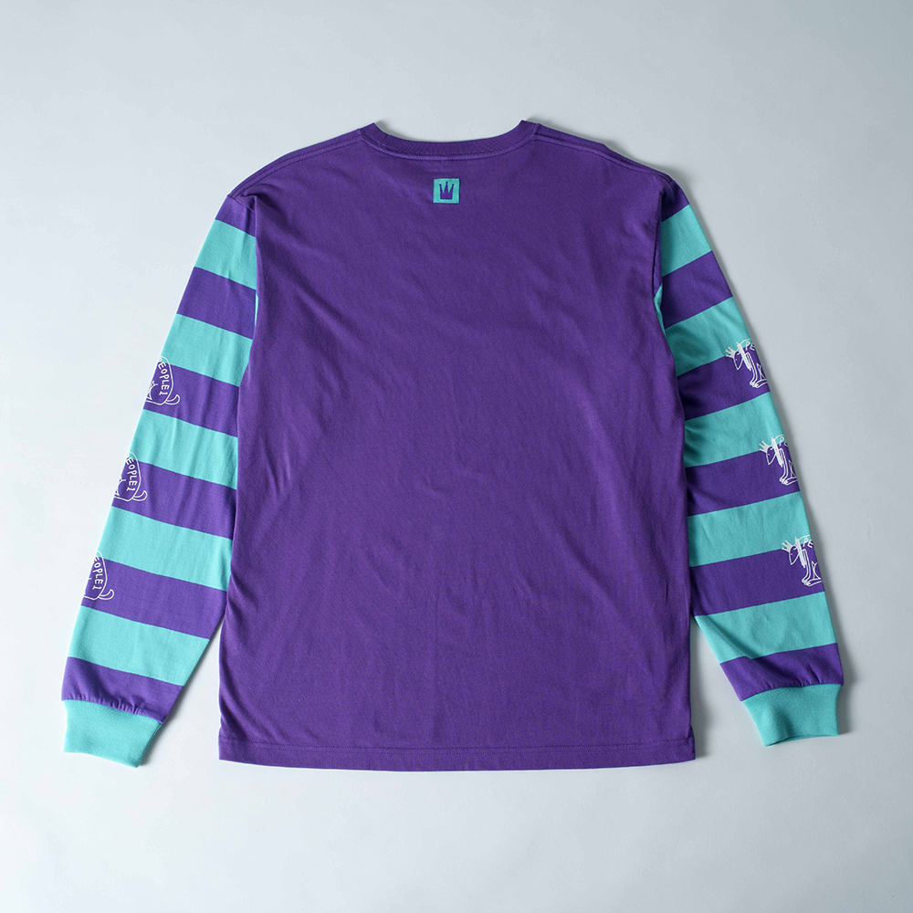 LOGO BORDER LS TEE / PURPLE×GREEN | TOoKA BASE