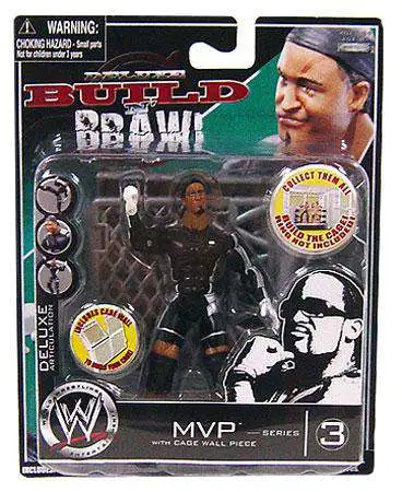 WWE Wrestling Build N Brawl Series 3 MVP 4 Action Figure Jakks