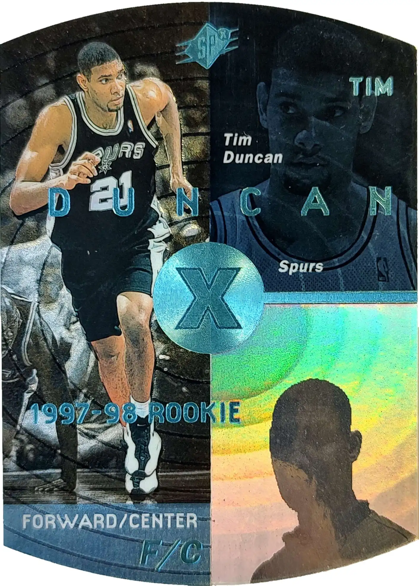 NBA 1997-98 Upper Deck SPX Single Card Tim Duncan 37 Rookie - ToyWiz