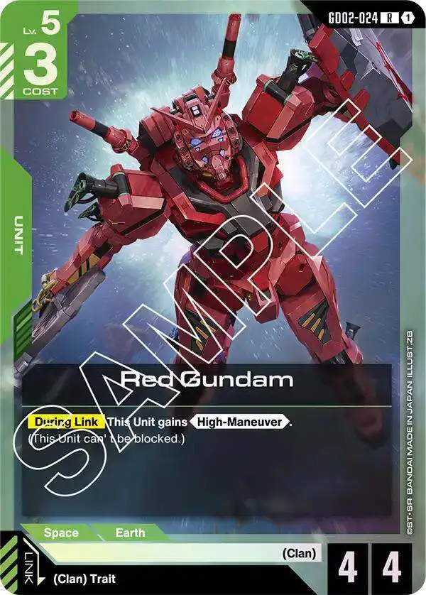 Gundam Trading Card Game Dual Impact Single Card Rare Red Gundam