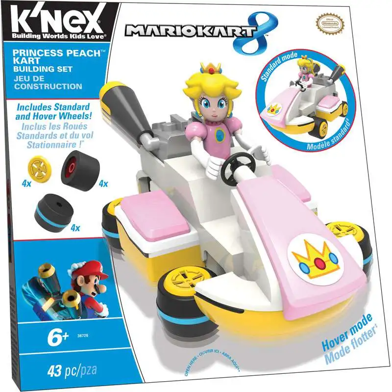 KNEX Super Mario Mario Kart 8 Princess Peach Kart Set 38726 - ToyWiz