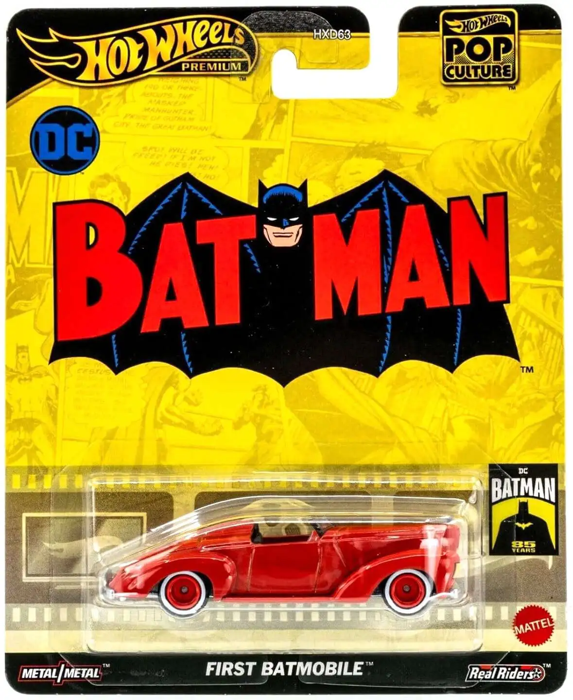 Hot Wheels Batman Pop Culture First Batmobile 164 Premium Diecast