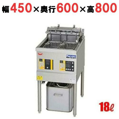MEF-18WE 【マルゼン】 電気フライヤー 18L×2 2槽式 幅900×奥行600×高