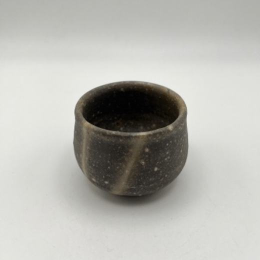 備前焼】黒備前 面取杯 作家：村井八重美