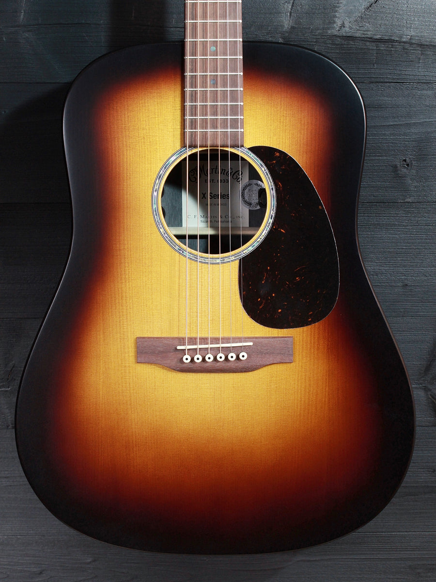 Martin D-X2E Ziricote Burst Solid Sitka Top X Series - Acoustic