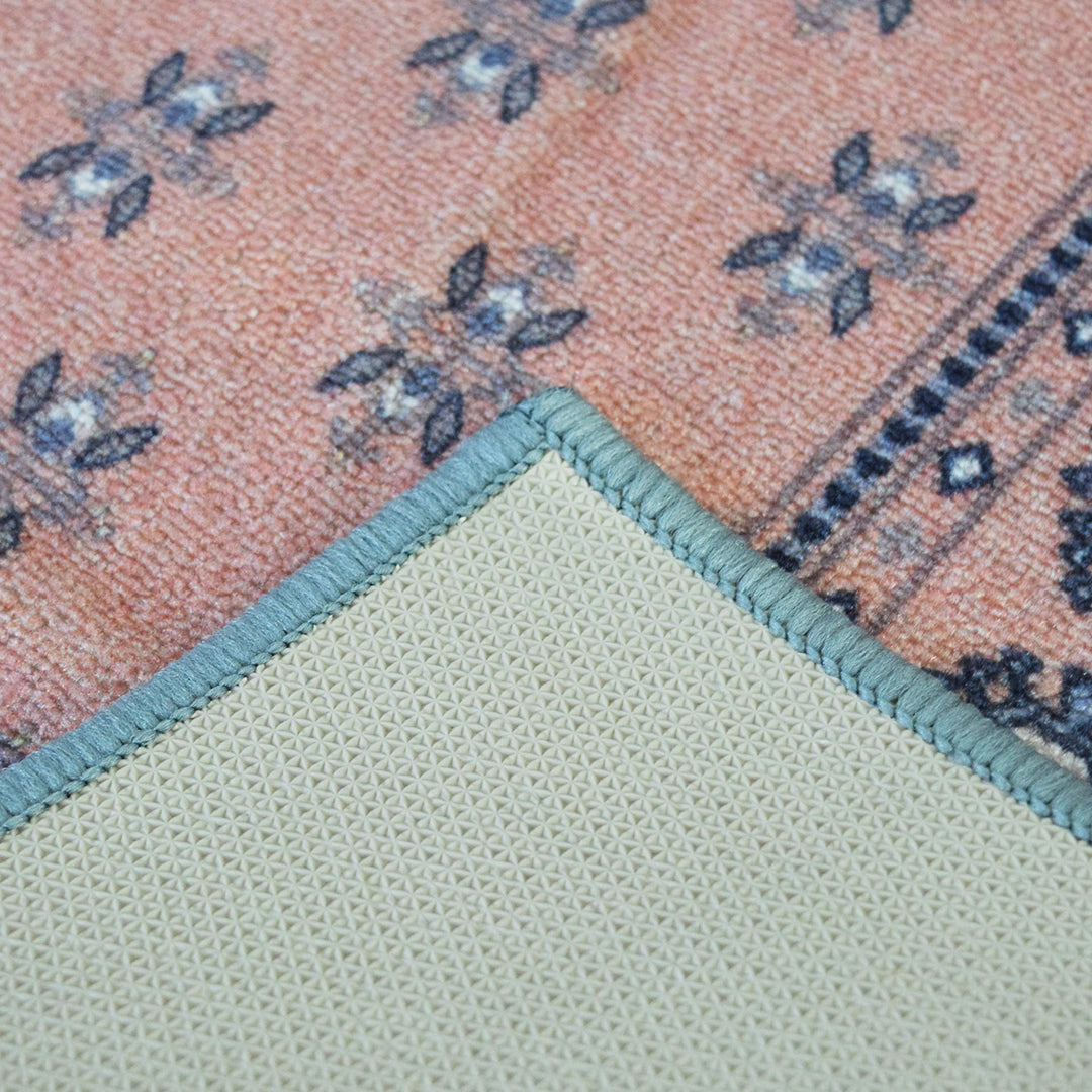 ヴィンテージ風ラグ TOCORU Series ブハラ ループ ピンク– ラグと