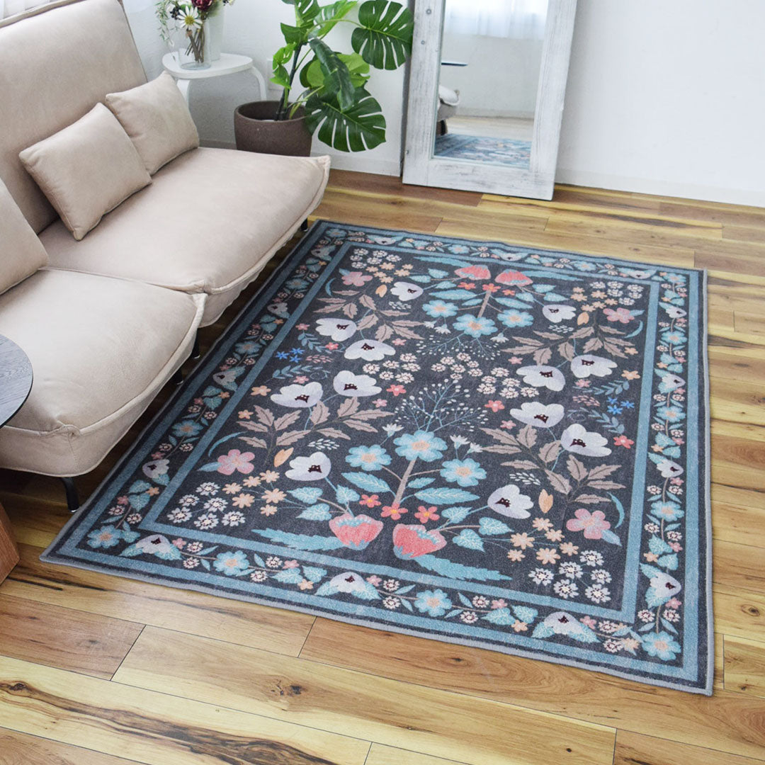 フラワー花柄ラグ TOCORU Series