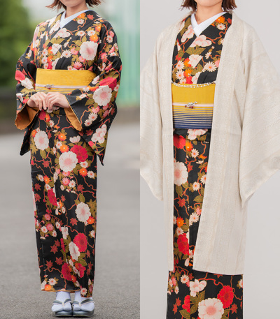 お仕立済み・袷】ヒロミチナカノ 洗える着物（M・L） AK02 洗える小紋