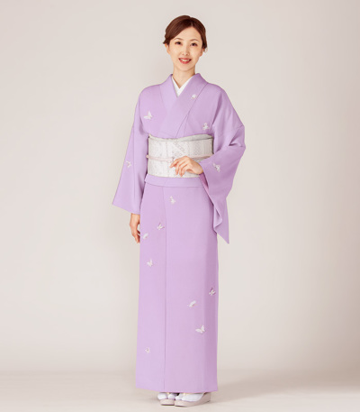 可愛い蝶々柄 絞り 小紋 正絹 お花見着物 ミナペルホネンお好きな方に